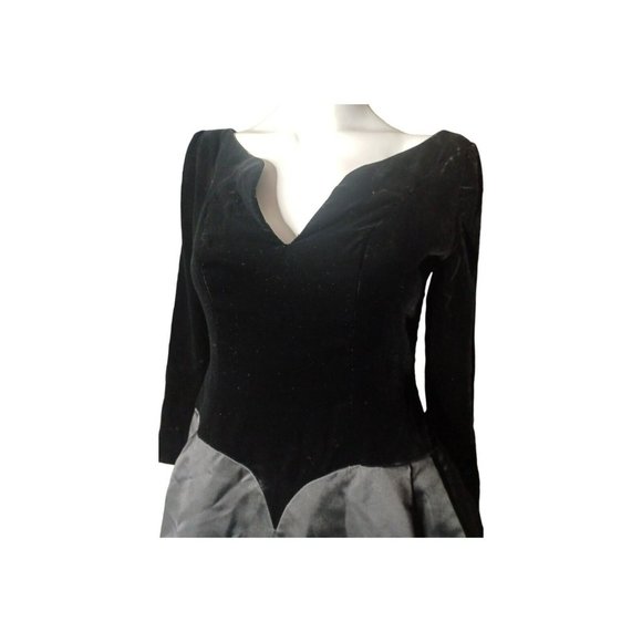 Vintage Holt Renfrew‎ Silk And Velvet Evening Dress S - Picture 3 of 3